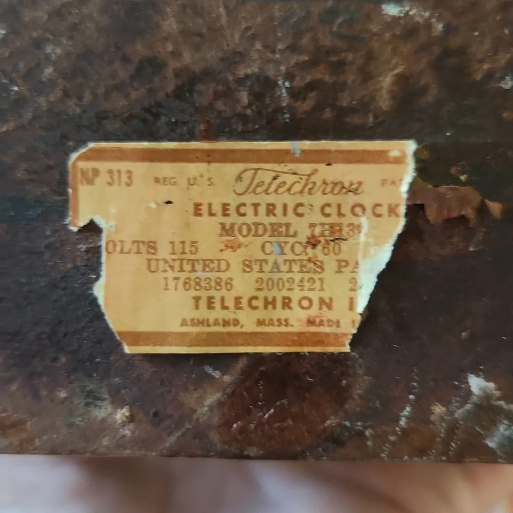 Vintage Telechron Brown Alarm Clock